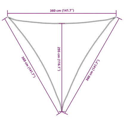 Sonnensegel Oxford-Gewebe Dreieckig 3,6x3,6x3,6 m Weiß - Pazzar.ch