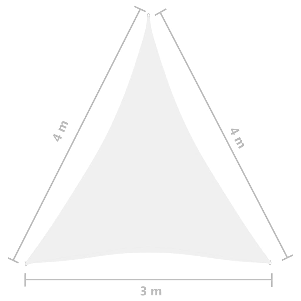 Sonnensegel Oxford-Gewebe Dreieckig 3x4x4 m Weiß - Pazzar.ch