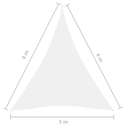 Sonnensegel Oxford-Gewebe Dreieckig 3x4x4 m Weiß - Pazzar.ch