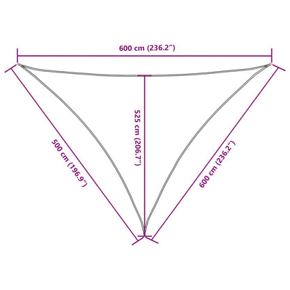 Sonnensegel Oxford-Gewebe Dreieckig 5x6x6 m Weiß - Pazzar.ch