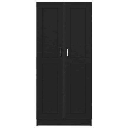 Bücherschrank Schwarz 82,5x30,5x185,5 cm Holzwerkstoff