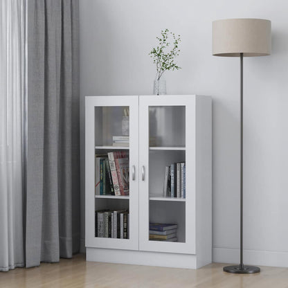 Vitrinenschrank Weiß 82,5x30,5x115 cm Holzwerkstoff