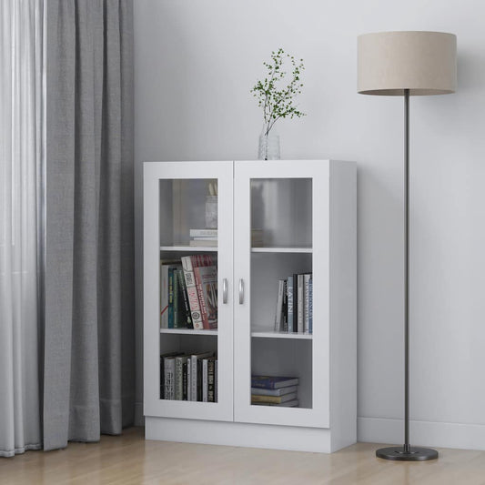 Vitrinenschrank Weiß 82,5x30,5x115 cm Holzwerkstoff