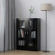 Vitrinenschrank Schwarz 82,5x30,5x115 cm Holzwerkstoff
