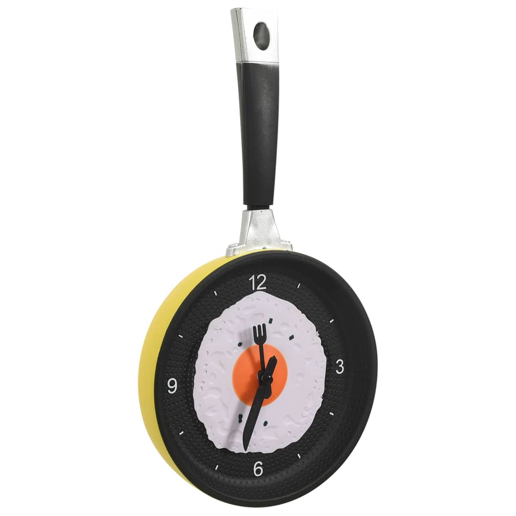 Wanduhr mit Spiegelei-Pfannen-Design 18,8 cm - Pazzar.ch