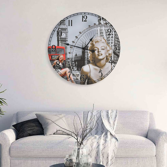 Wanduhr Vintage Marilyn Monroe 60 cm - Pazzar.ch