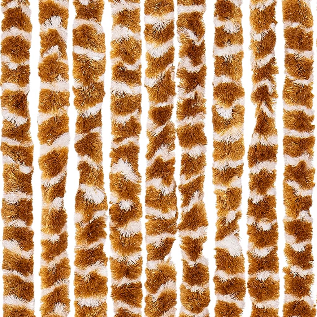 Insektenschutz-Vorhang Ocker und Weiß 90x220 cm Chenille - Pazzar.ch