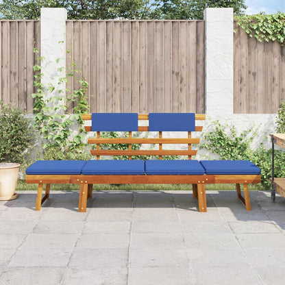 Gartenbank mit Auflagen 2-in-1 190 cm Massivholz Akazie - Pazzar.ch