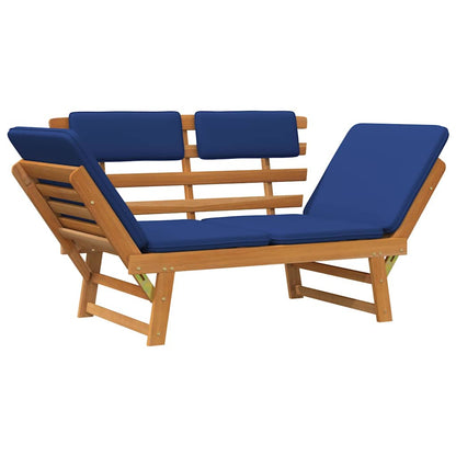 Gartenbank mit Auflagen 2-in-1 190 cm Massivholz Akazie - Pazzar.ch