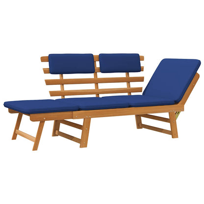 Gartenbank mit Auflagen 2-in-1 190 cm Massivholz Akazie - Pazzar.ch