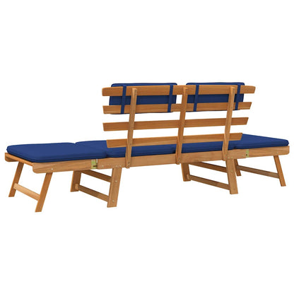 Gartenbank mit Auflagen 2-in-1 190 cm Massivholz Akazie - Pazzar.ch