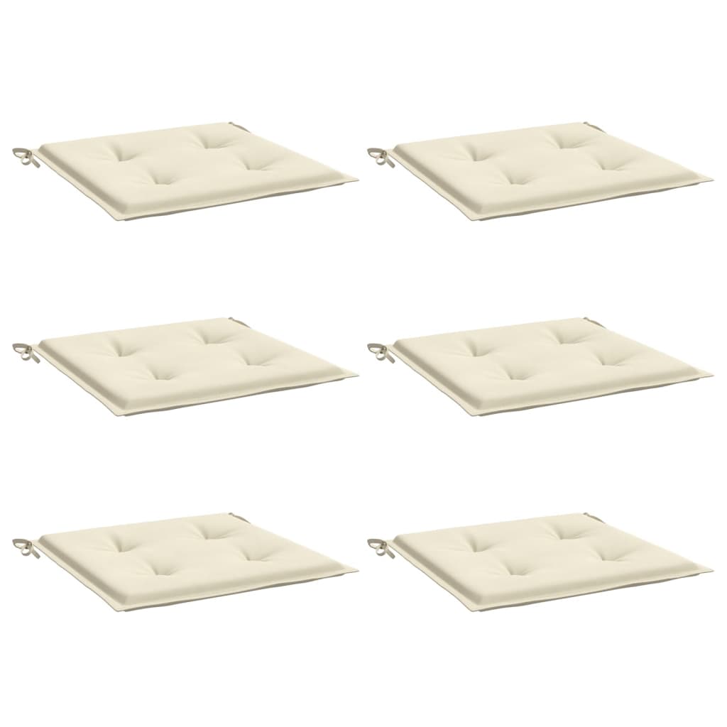 Gartenstuhl-Kissen 6 Stk. Creme 50x50x3 cm Oxford-Gewebe - Pazzar.ch