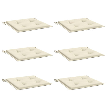 Gartenstuhl-Kissen 6 Stk. Creme 50x50x3 cm Oxford-Gewebe - Pazzar.ch