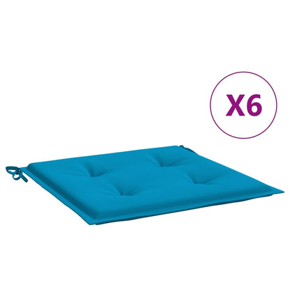 Gartenstuhl-Kissen 6 Stk. Blau 50x50x3 cm Oxford-Gewebe - Pazzar.ch