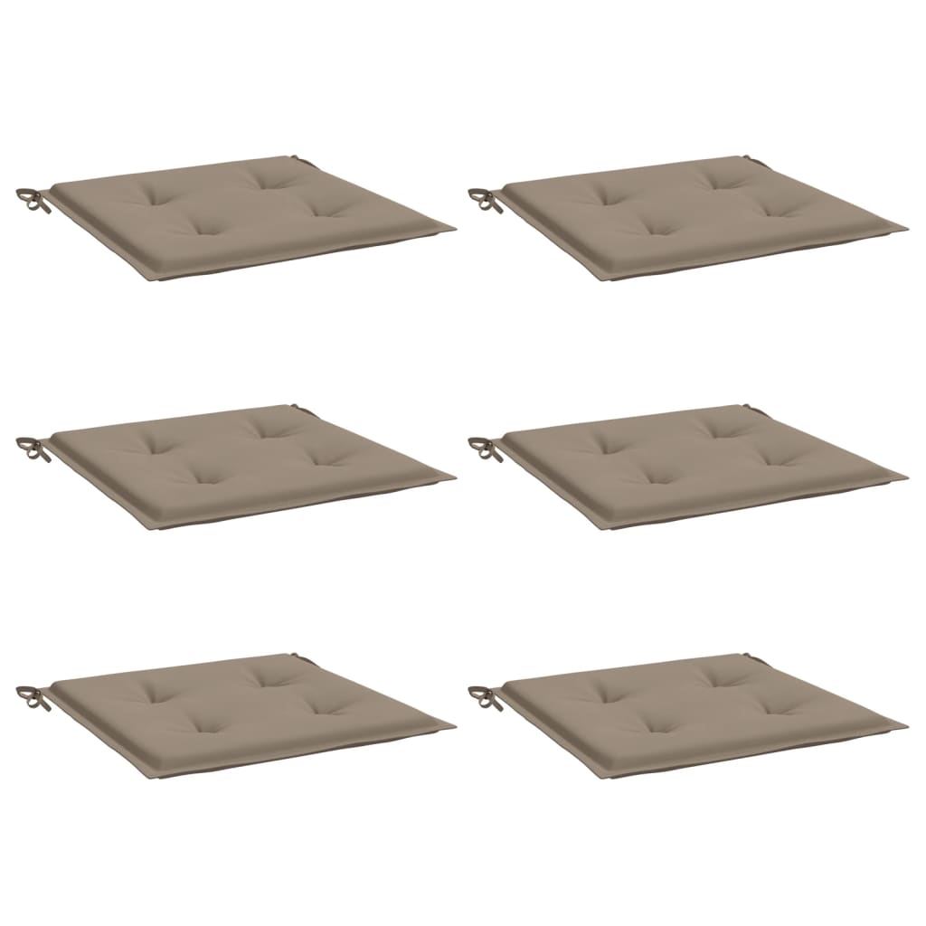 Gartenstuhl-Kissen 6 Stk. Taupe 50x50x3 cm Oxford-Gewebe - Pazzar.ch