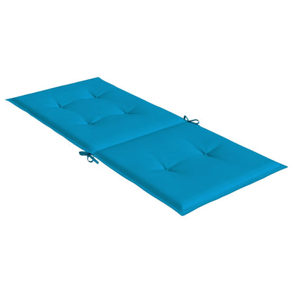 Gartenstuhlauflagen für Hochlehner 6 Stk. Blau 120x50x3cm Stoff - Pazzar.ch