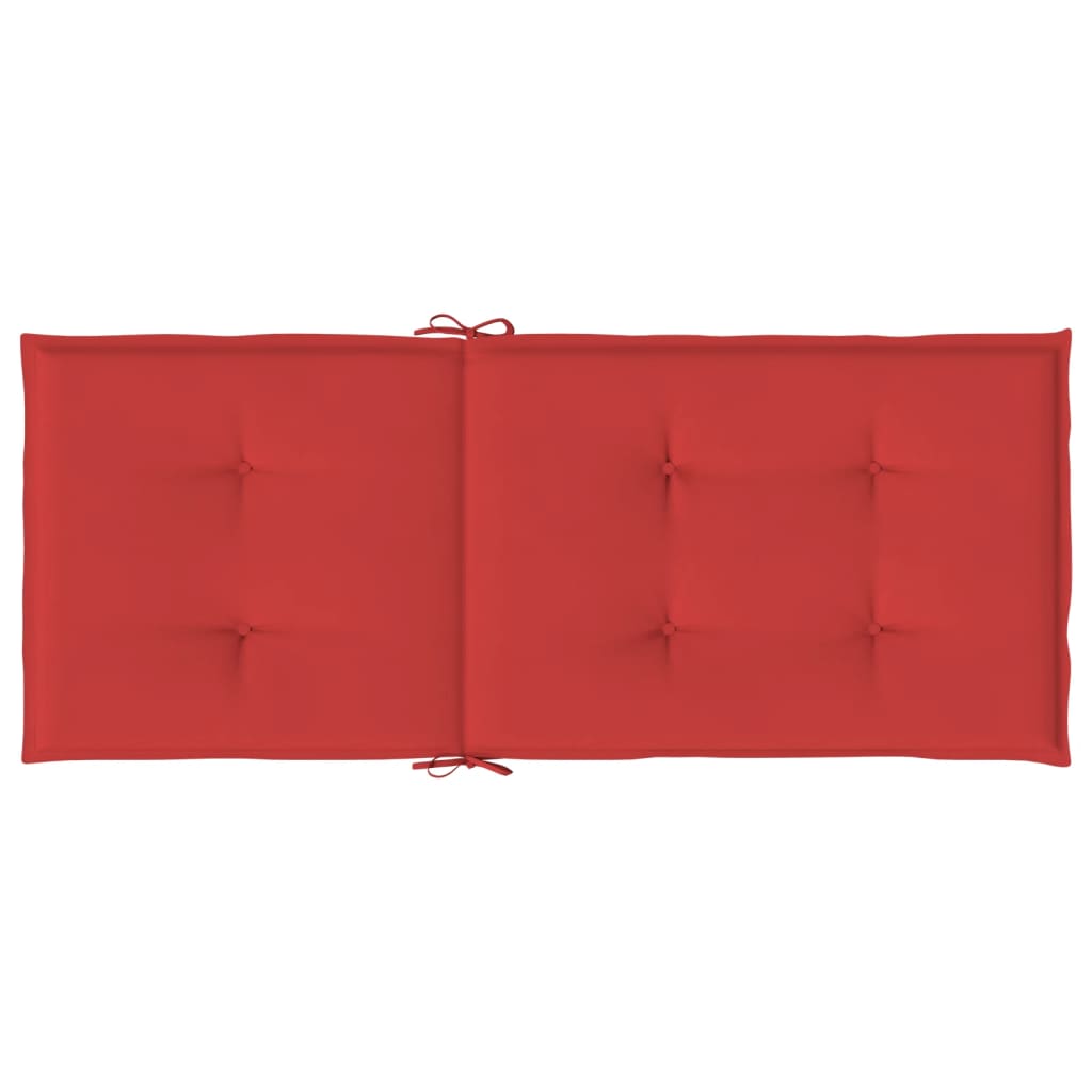 Gartenstuhlauflagen für Hochlehner 6 Stk. Rot 120x50x3 cm Stoff - Pazzar.ch