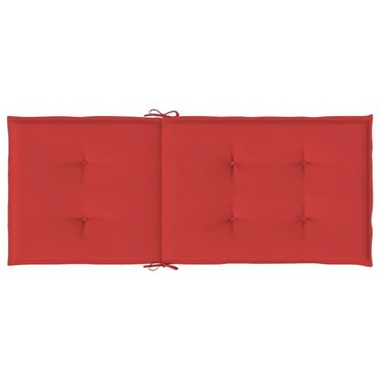 Gartenstuhlauflagen für Hochlehner 6 Stk. Rot 120x50x3 cm Stoff - Pazzar.ch