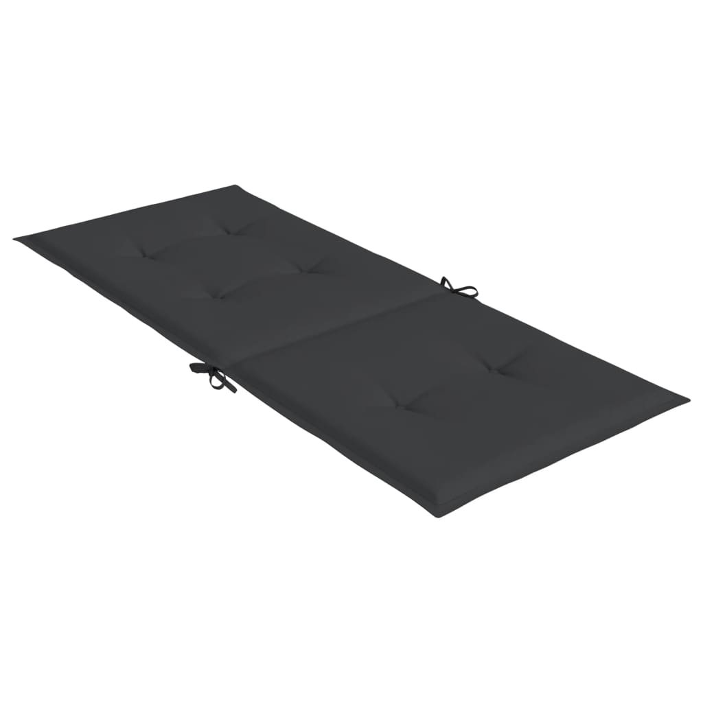 Gartenstuhlauflagen für Hochlehner 6 Stk. Schwarz 120x50x3 cm - Pazzar.ch