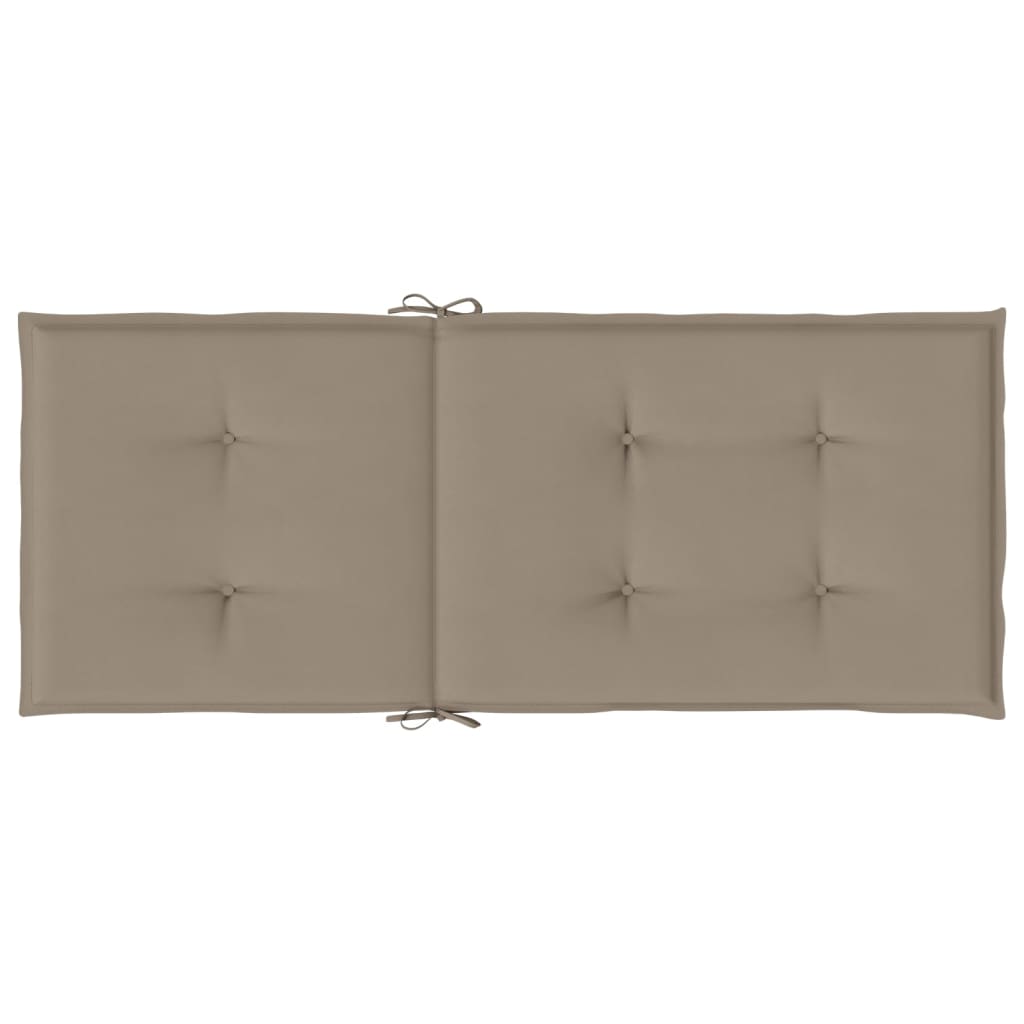 Gartenstuhlauflagen für Hochlehner 6Stk. Taupe 120x50x3cm Stoff - Pazzar.ch