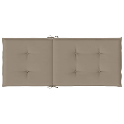 Gartenstuhlauflagen für Hochlehner 6Stk. Taupe 120x50x3cm Stoff - Pazzar.ch