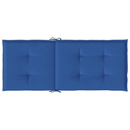 Gartenstuhlauflagen für Hochlehner 4 Stk. Königsblau 120x50x3cm
