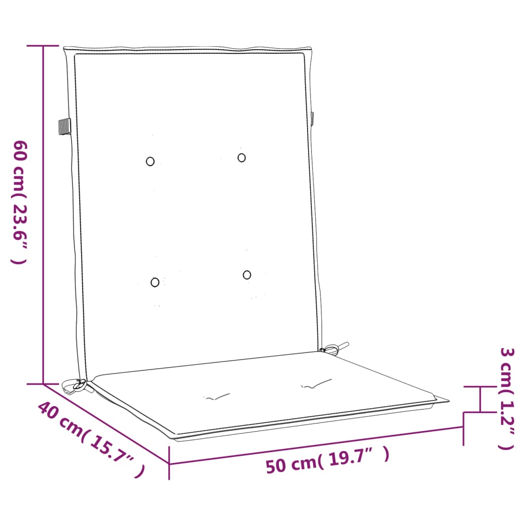 Gartenstuhlauflagen für Niedriglehner 4 Stk. 100x50x3 cm - Pazzar.ch