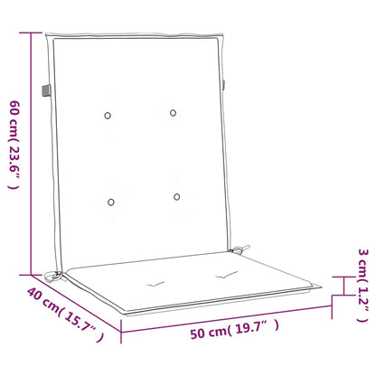 Gartenstuhlauflagen für Niedriglehner 4 Stk. 100x50x3 cm - Pazzar.ch