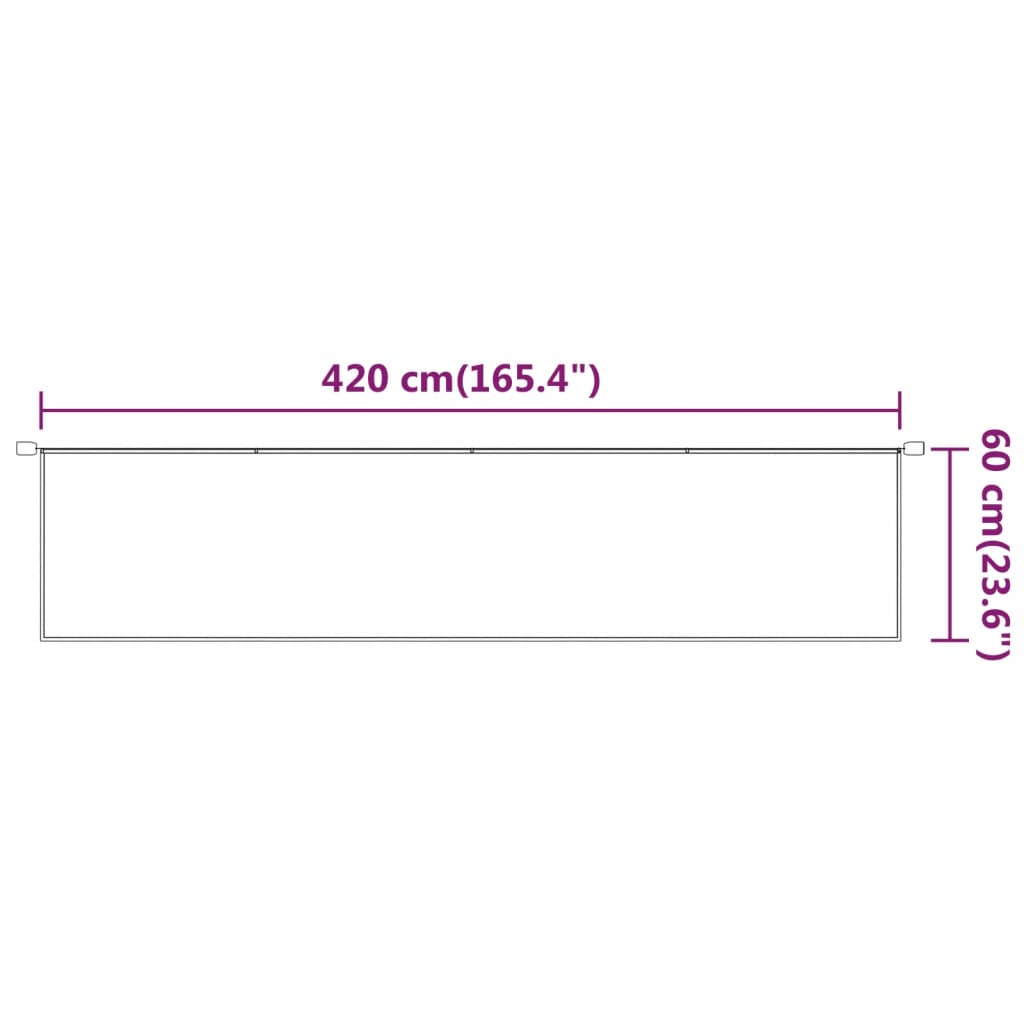 Senkrechtmarkise Weiß 60x420 cm Oxford-Gewebe