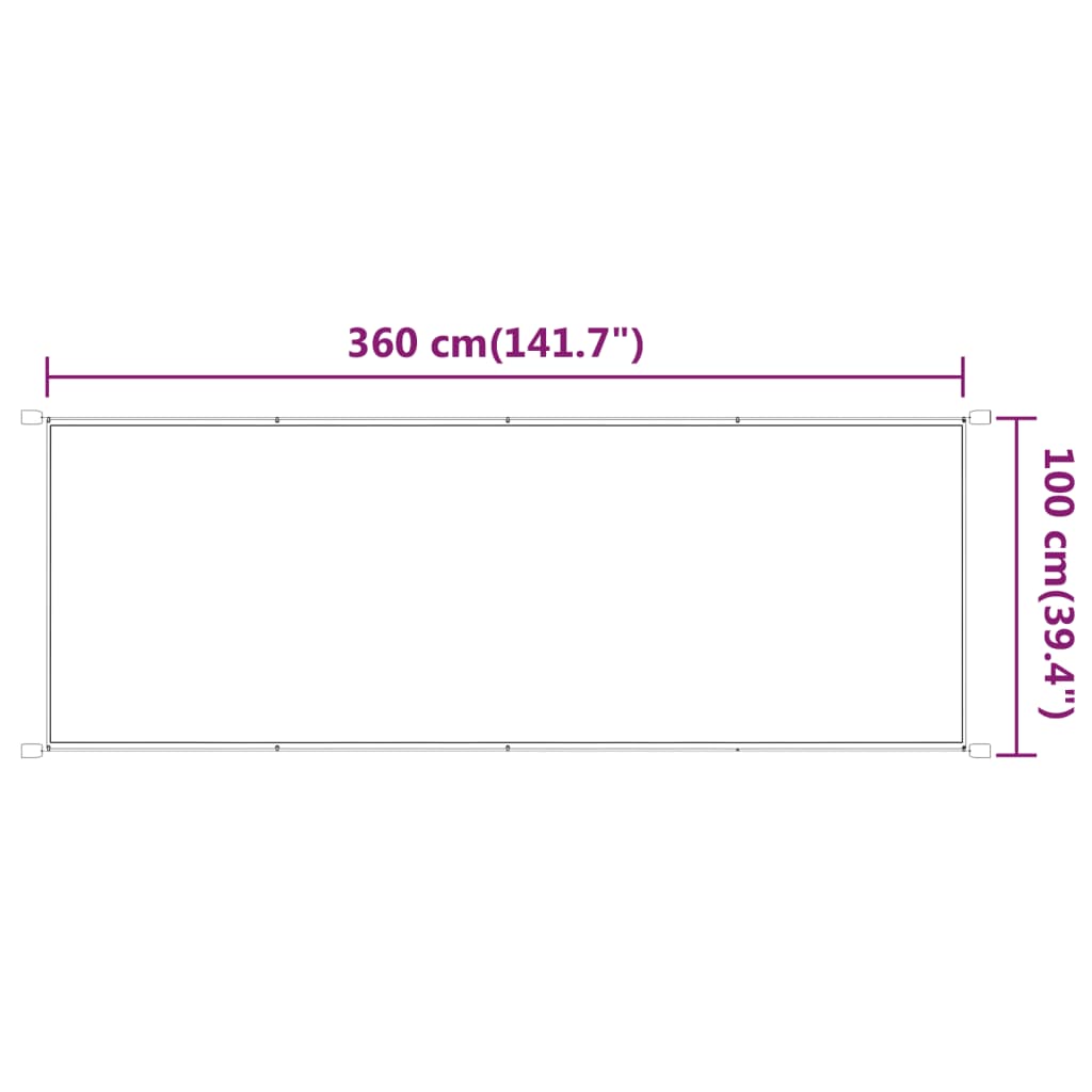 Senkrechtmarkise Weiß 100x360 cm Oxford-Gewebe