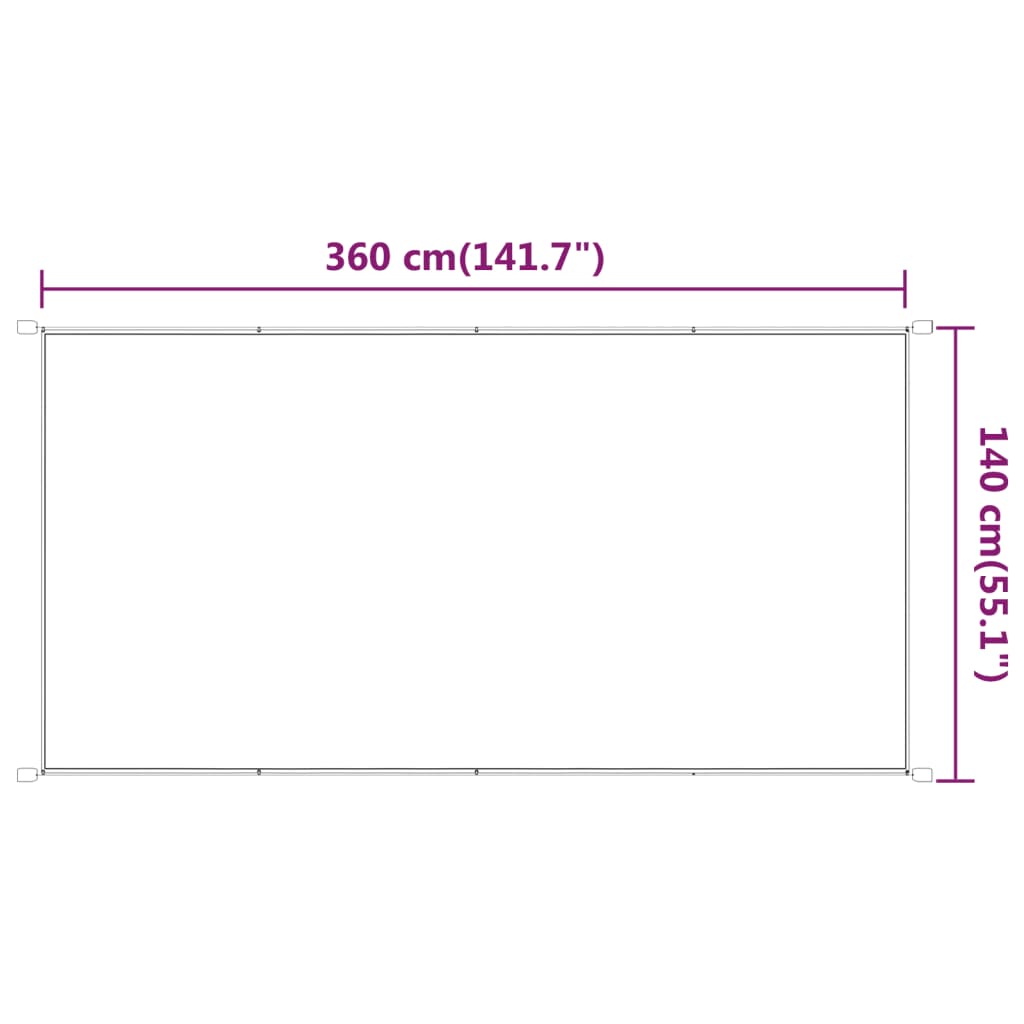 Senkrechtmarkise Weiß 140x360 cm Oxford-Gewebe