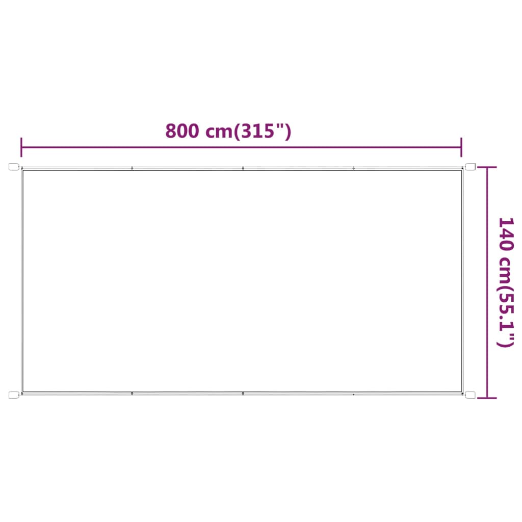 Senkrechtmarkise Weiß 140x800 cm Oxford-Gewebe