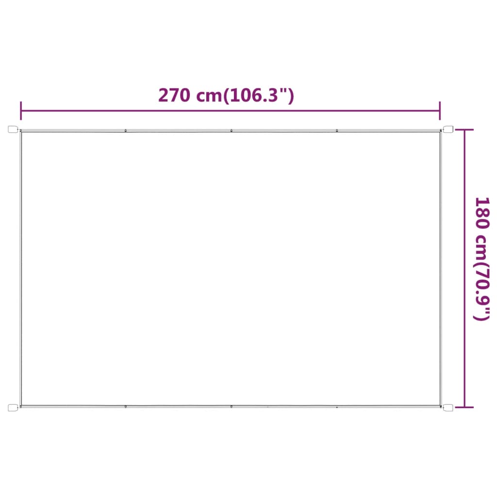 Senkrechtmarkise Weiß 180x270 cm Oxford-Gewebe - Pazzar.ch