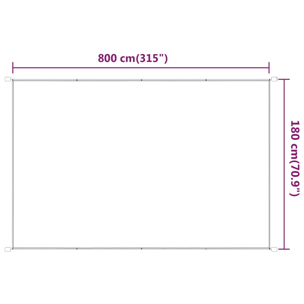 Senkrechtmarkise Weiß 180x800 cm Oxford-Gewebe