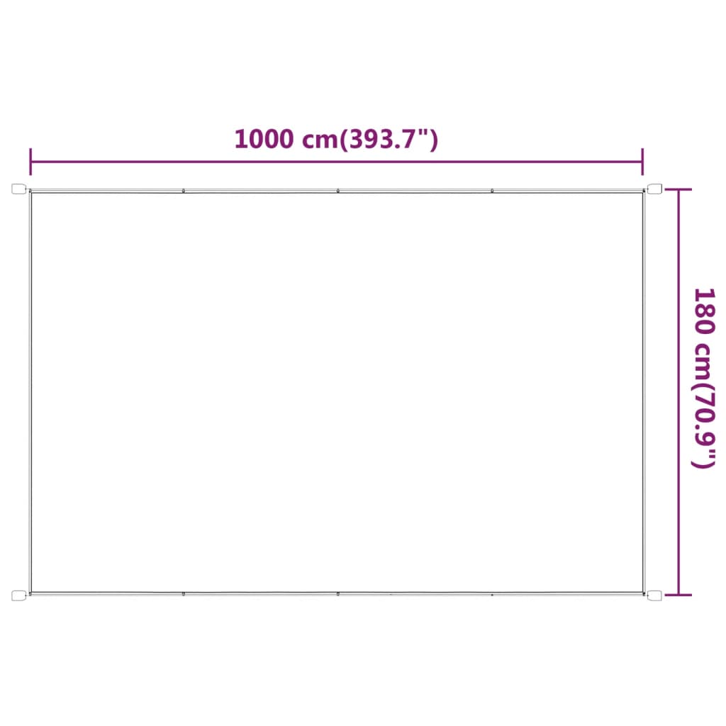 Senkrechtmarkise Weiß 180x1000 cm Oxford-Gewebe