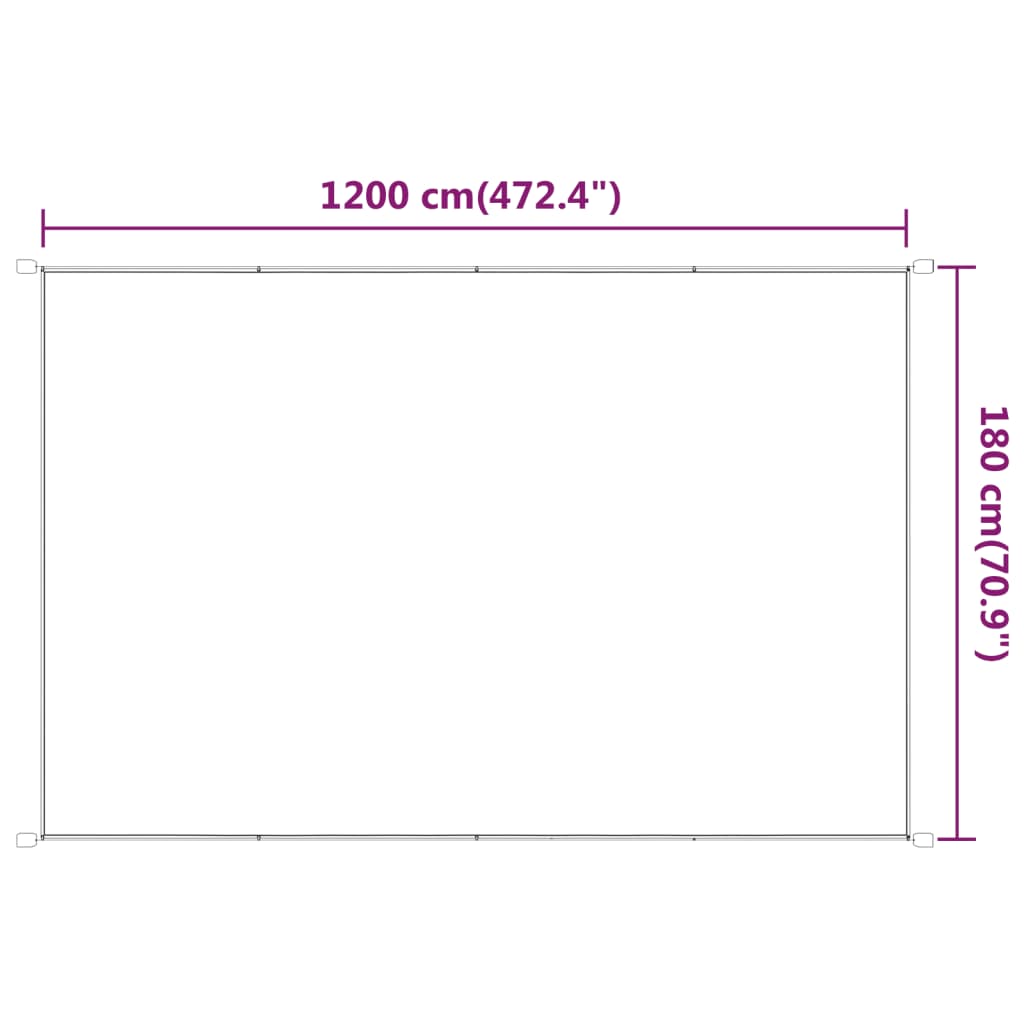 Senkrechtmarkise Weiß 180x1200 cm Oxford-Gewebe