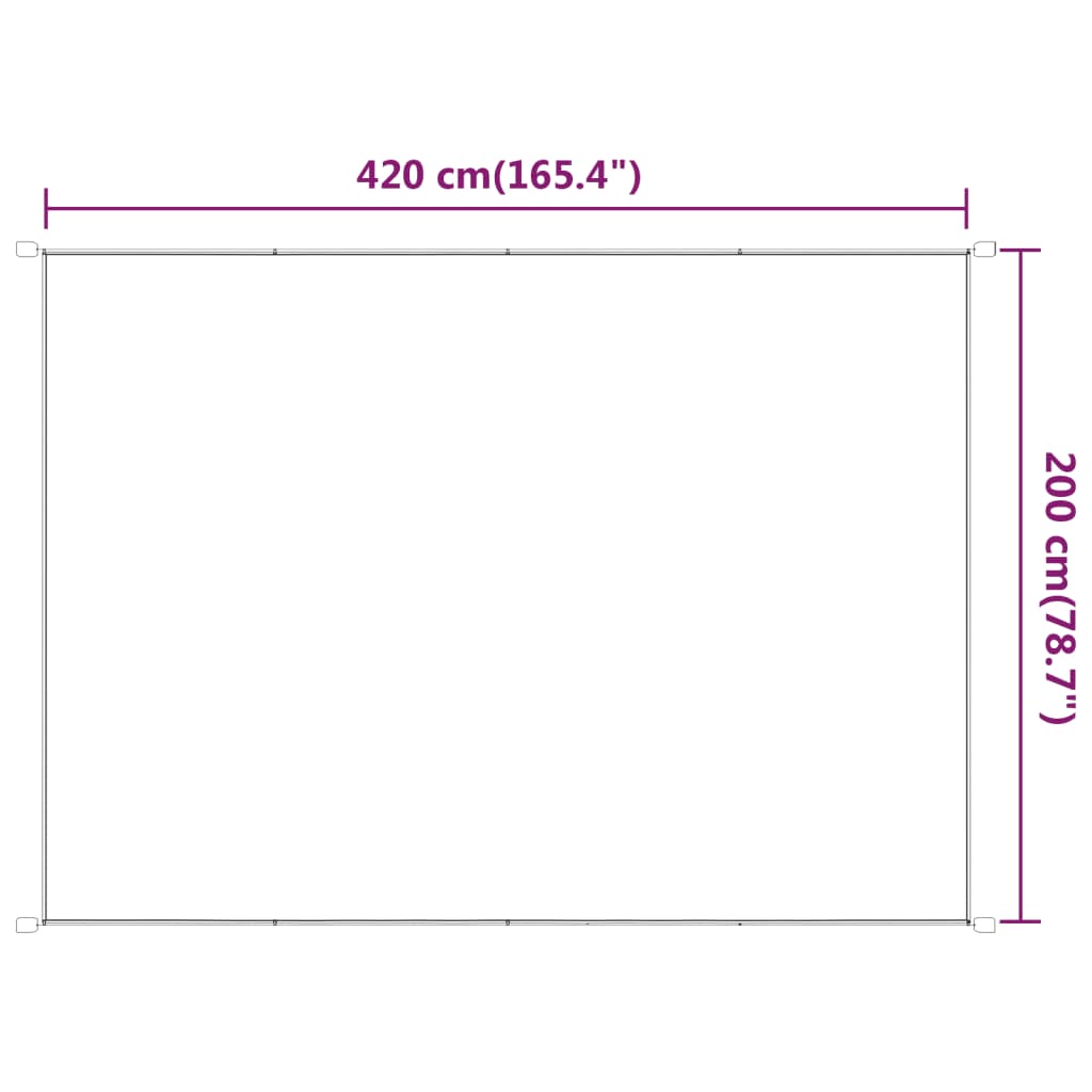 Senkrechtmarkise Weiß 200x420 cm Oxford-Gewebe