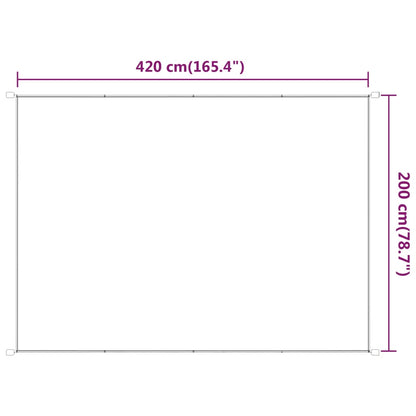 Senkrechtmarkise Weiß 200x420 cm Oxford-Gewebe - Pazzar.ch