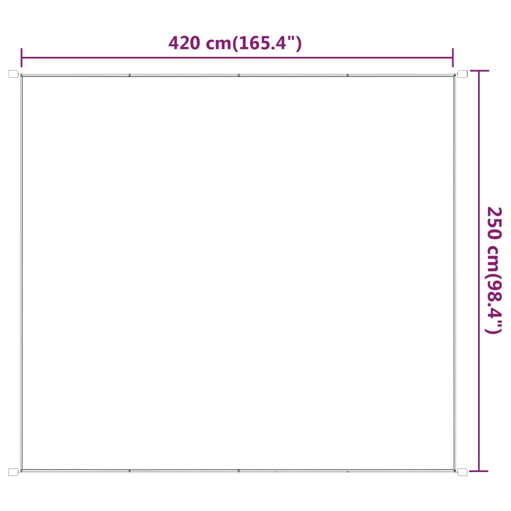 Senkrechtmarkise Weiß 250x420 cm Oxford-Gewebe - Pazzar.ch