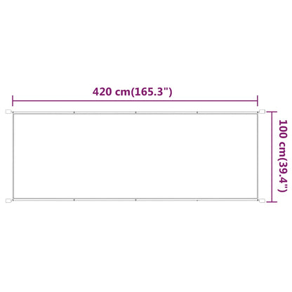 Senkrechtmarkise Anthrazit 100x420 cm Oxford-Gewebe - Pazzar.ch