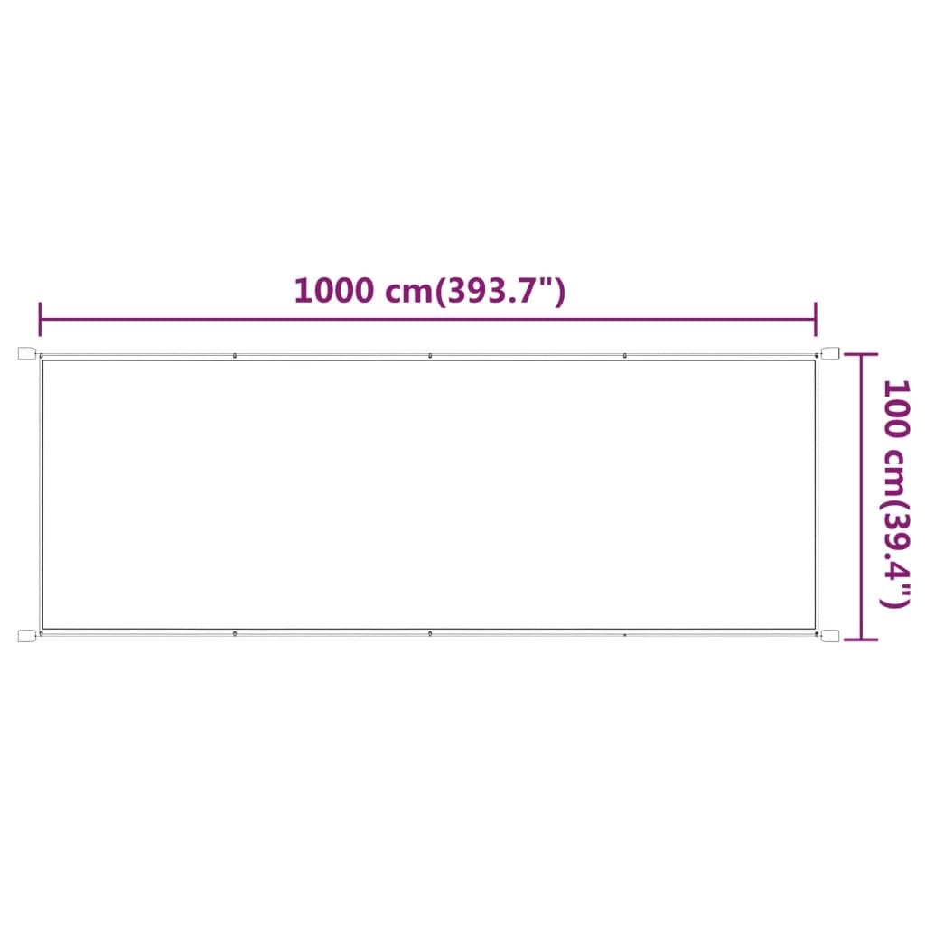 Senkrechtmarkise Anthrazit 100x1000 cm Oxford-Gewebe