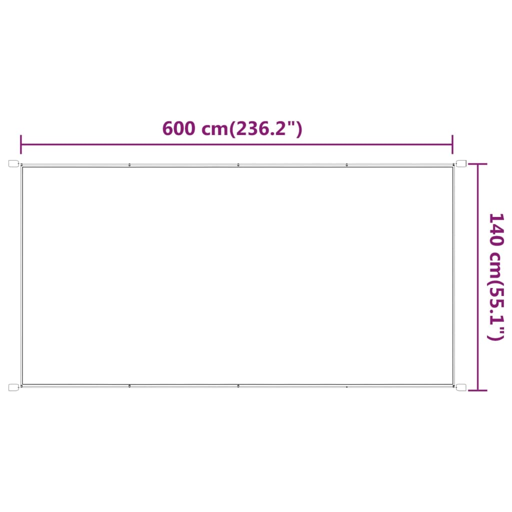 Senkrechtmarkise Anthrazit 140x600 cm Oxford-Gewebe - Pazzar.ch