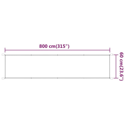 Senkrechtmarkise Beige 60x800 cm Oxford-Gewebe - Pazzar.ch