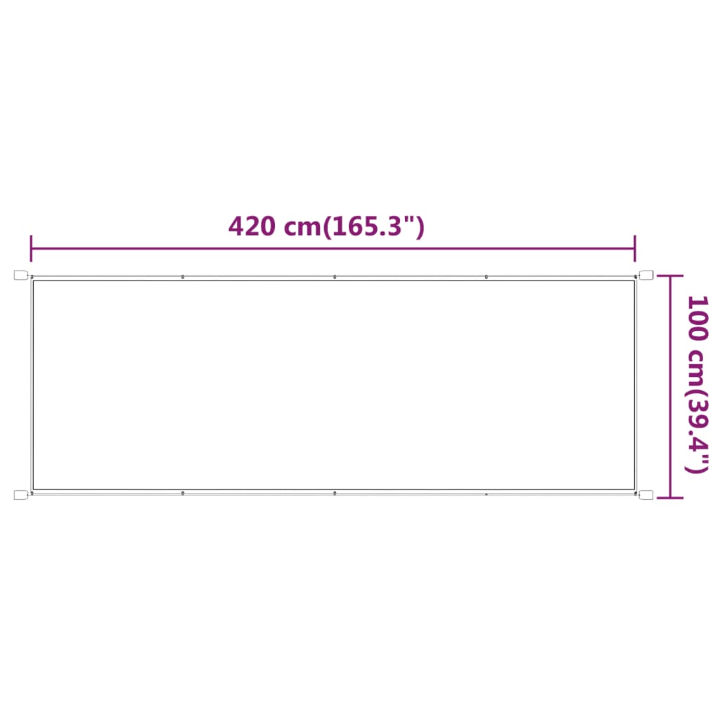 Senkrechtmarkise Hellgrün 100x420 cm Oxford-Gewebe - Pazzar.ch