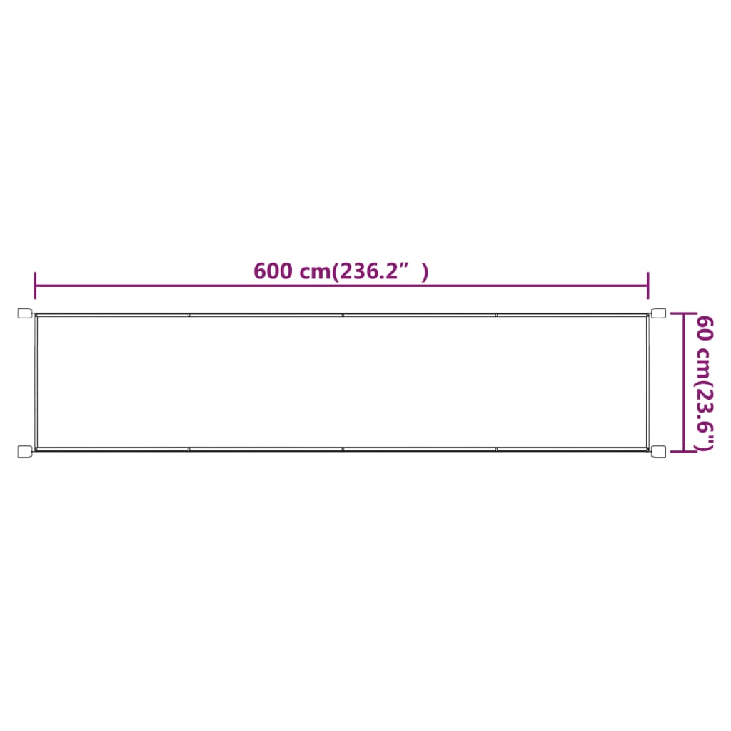 Senkrechtmarkise Terrakotta 60x600 cm Oxford-Gewebe - Pazzar.ch