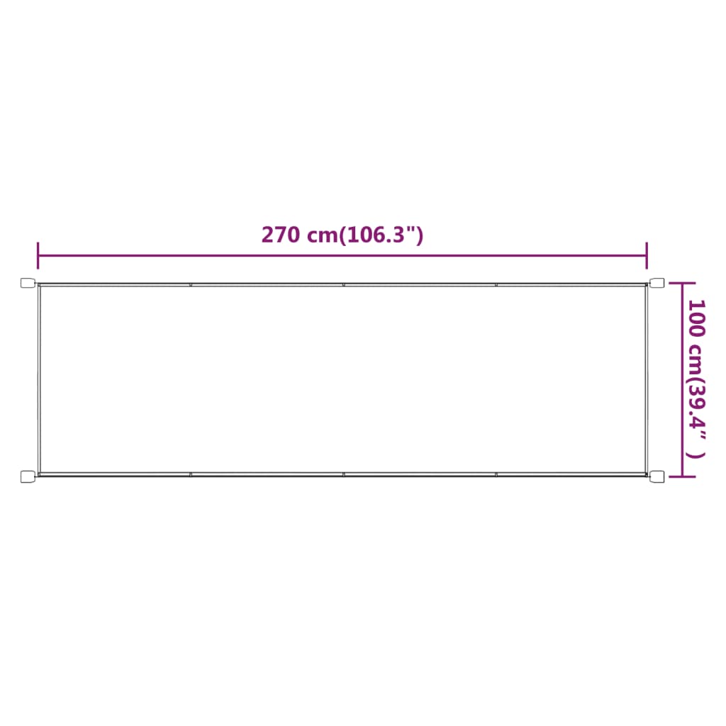 Senkrechtmarkise Terrakotta 100x270 cm Oxford-Gewebe - Pazzar.ch