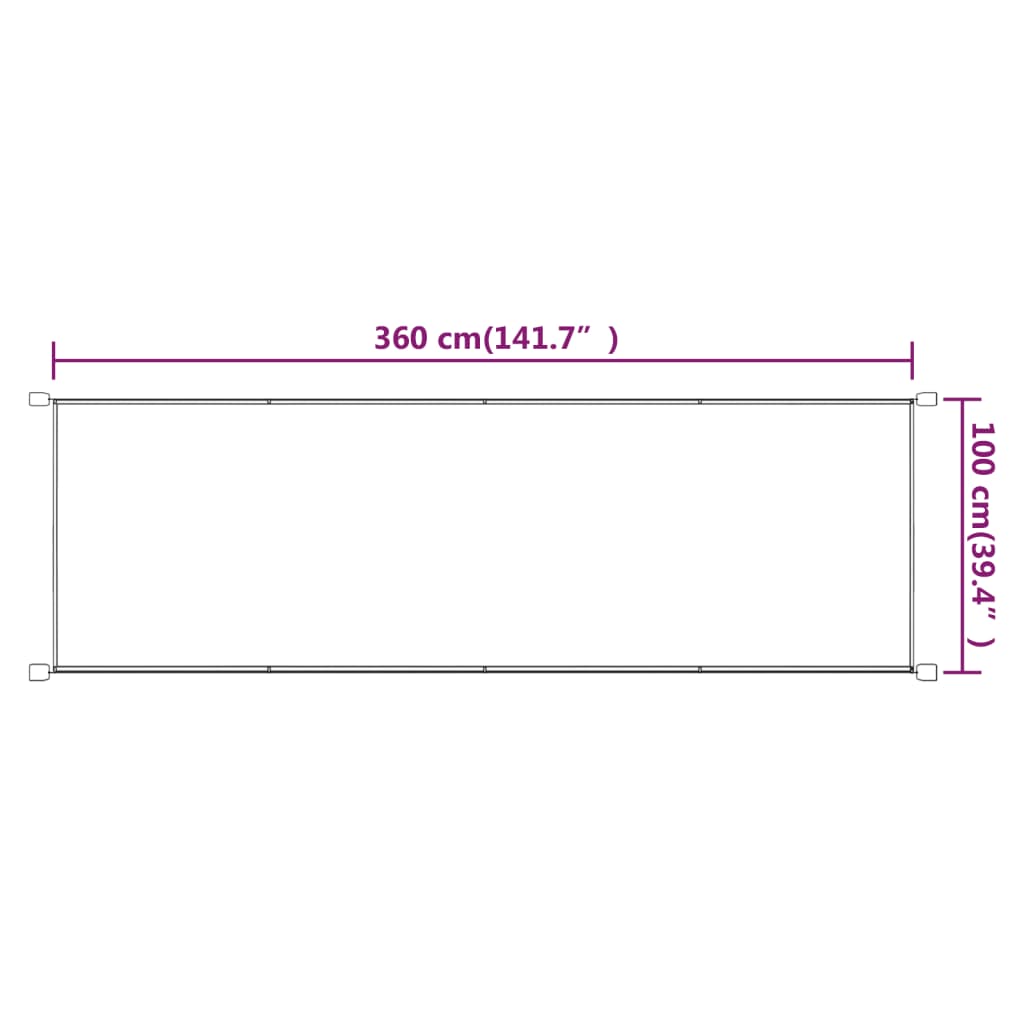 Senkrechtmarkise Terrakotta 100x360 cm Oxford-Gewebe - Pazzar.ch