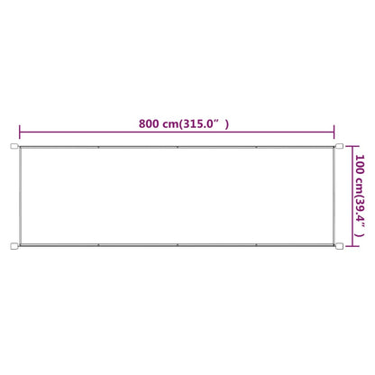 Senkrechtmarkise Terrakotta 100x800 cm Oxford-Gewebe - Pazzar.ch