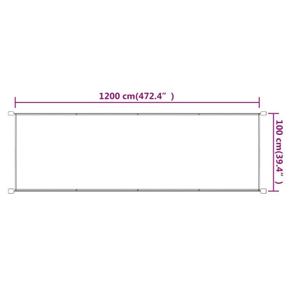 Senkrechtmarkise Terrakotta 100x1200 cm Oxford-Gewebe - Pazzar.ch