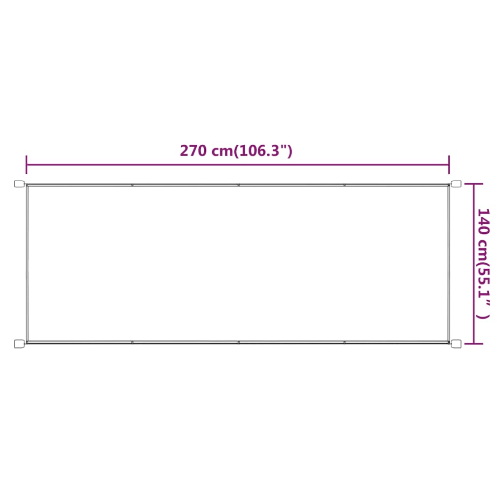 Senkrechtmarkise Terrakotta 140x270 cm Oxford-Gewebe - Pazzar.ch